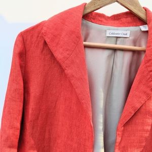 Coldwater creek size 10 100% linen blazer
